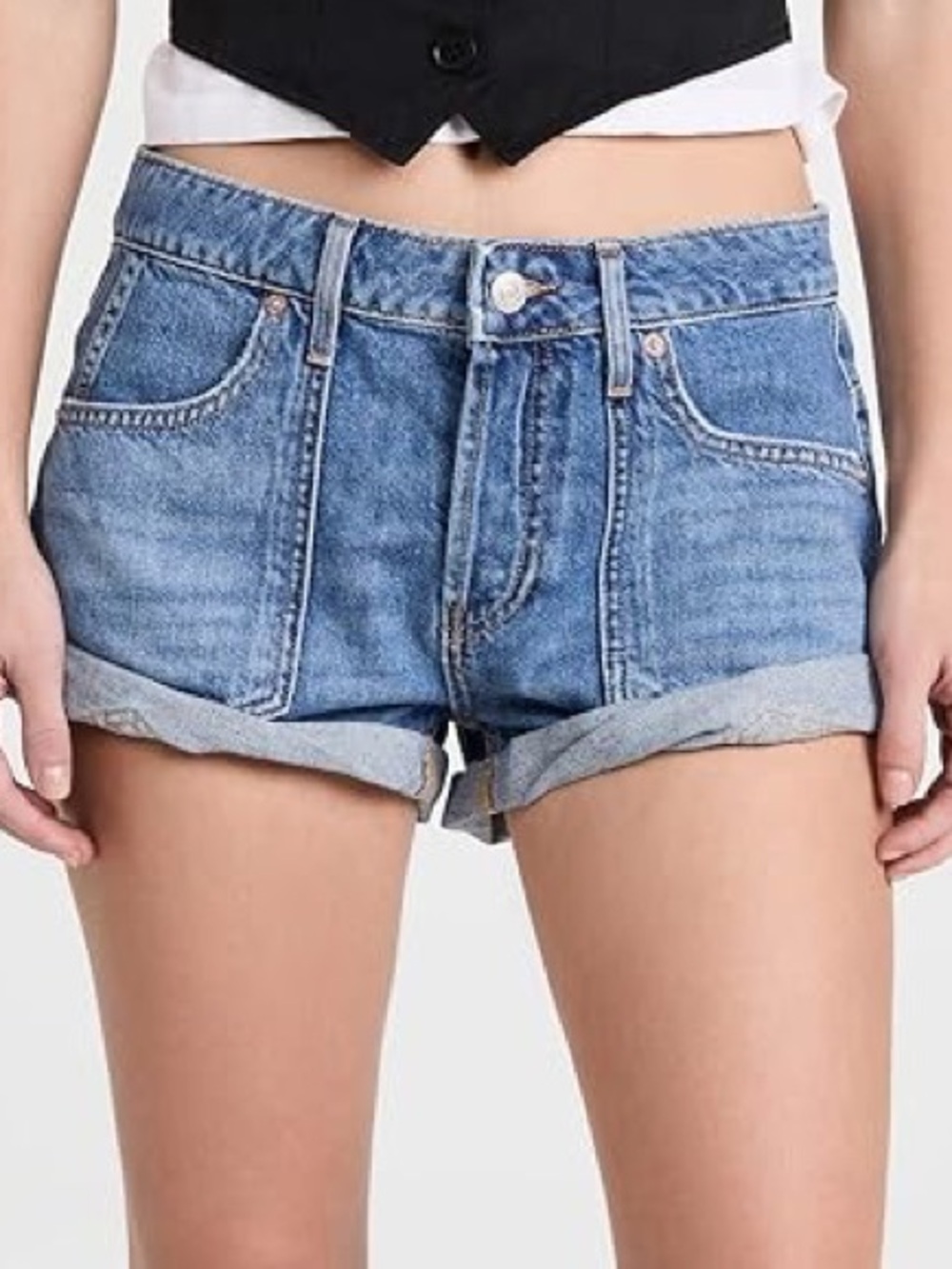 Beginners Luck Shorts in Dark Denim